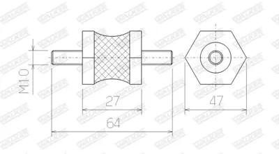 ERASTECH 28046 8mm Egsoz Askı Takozu R12 R18 R21 7700523095 5412277 855649200 8556492 855649250 8671093942 ID5412277Y DX182122