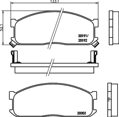 GRAP 93463 On Fren Balata Kıa Besta Mazda E2200 94>00 3250077 3256541 AY040MA006 SA8349280A SA94492809A SE963328Z SE963328Z9A SE963325Z SF043328Z SF043328Z9A