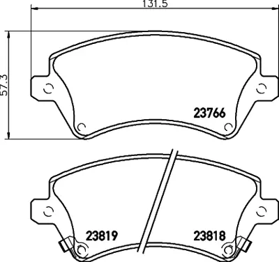 GRAP 93817 Fren Balatası On Toyota Corolla 2002-2007 Vvtı 446502061 446502130 446502100 446502150 4465YZZDC 446502120 8660000741 8660004518 4465YZZCP 446660090