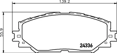 GRAP 93953 Fren Balatası On Toyota Corolla 07-12 Aurıs 07-12 Urban Cruıser 09-> / Trezıa 10-> Rav4 06-> 446502220 446512610 446542160 446542200 4465YZZDR 44650R010 446502240 446512510 4466YZZE3 446502310