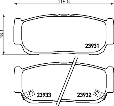 GRAP 93993 Arka Fren Balatası Dısk Elantra 06-10 / Getz 02-11 / Matrıx / Santafe 01-06 / Sonata 98-05 / Sonata  583021CA00 583021CA10 583021FE00 583022GA00 583023CA10 583023FA10 5830238A10 4841321A10 4841321B10 58302AA20