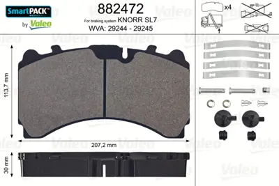 GRAP 94051 Fren Balatası Arka M-Benz Axor Actros Mp4 10> Arocs Antos 1842 1835 1848 2036 2040 64201520 64205320 14231210 A0064201520 A0064205320 A0014231210 84207220 84207320 64205320S 64201520S