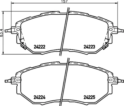 GRAP 94280 On Fren Balatası Renault Megane Iv 1.2 Tce 1.3 Tce 1.5 Dcı 1.6 16v 2016> 410603407R SU00304096 29296AG051 26696AL000 26296XA010 26296XA000 26296VA030 26296VA000 26296SG010 26296SG000