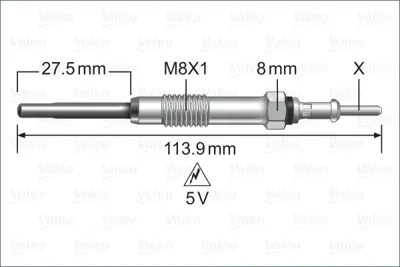 EYQUEM GPE81 Kızdırma Bujısı 5v Focus Iıı 11> 17  1.5tdcı-1.6 Tdcı Fıesta 1,4tdcı -1.5 Tdcı -1.6 Tdcı 13>transıt  