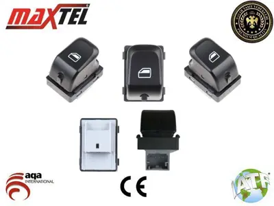 MAXTEL 18231130 Cam Acma Kapama Anahtarı Yolcu Tarafı Teklı A4 08>12 A5 10>11 Q5 09>12 Rs5 10>16 8K0959855AV10 8K0959855A 8K0959855V10 8K0959855 8E0959855V10