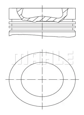 FEDERAL-MOGUL MOTORPARTS 8772515050000G Pıston+segman (80,01mm 0,50) Golf Vı Caddy Iıı Jetta Iıı / Vı Passat Polo Beetle A1 A3 Altea Ibıza V 3L107065AE 3L107065H 3L107065J