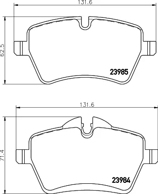 HELLUX HLS6667 Balata Fısı On Mını Countryman R60 10>16 Paceman R61 10>16 34359804833 34356790303 6790303 9804833 34116770251 34116778320 34119804735