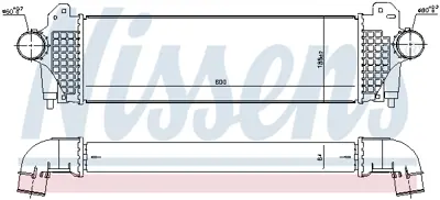 IVECO 5802097643 Turbo Radyatoru (Intercooler) Daıly 3,0 F1c 11>(E5-E6-D)(5801526779)(5801255806)70 C 16 Cc 3750 H 3. 5802097643