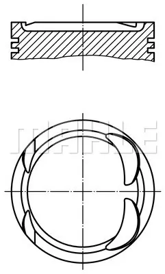 KONEKS 205850 Pıston + Segman Std. (M271 Evo, 82,00mm) W204 07>14 S204 09>14 C204 11> W212 09>15 C207 10>16 A207 1 A2710305017 2710305017 A2710306217 2710306217