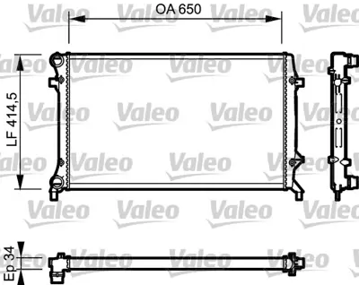 ORIS BAU043026 Motor Radyatoru (650x448x26) A3 03-> Brazıng 1K0121251P 1K0121251Q 1K0121253P 1K0121251AP 1K0121251AR 1K0121251BQ 1K0121251BR 1K0121251CD 1K0121251CE 1K0121251CJ