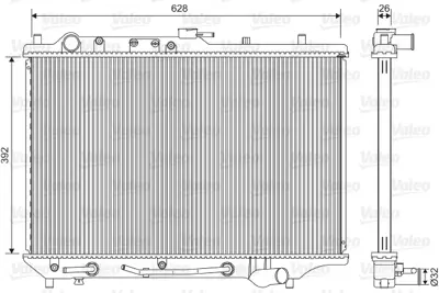 ORIS BMZ007016 Motor Radyatoru (390x648x16) Mazda 323 89-> Manuel B55715200B B55715200D B61L15200B B61N15200C B65715200C B6S715200A B6S715200F BP0215200F BP2615200D BP2615200G