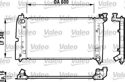 ORIS BTO065016 Motor Radyatoru (600x348x16) Corolla 1,4i/1,6i 01-> Manuel 164000D120 164000D240 164000D250 1640021150 1640021160 1640021180 164002118087 164000D230 88969094 88969096