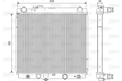 ORIS BTO164026 Motor Radyatoru (500x528x26) Hı-Lux 2,5 Td 01-> Otomatık 1640030090