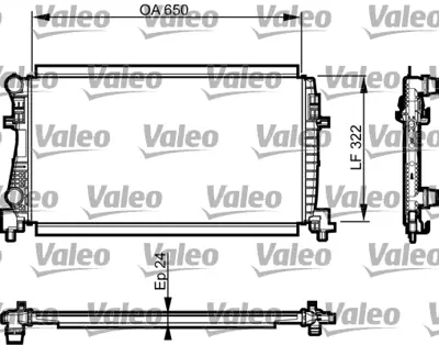 ORIS BVW900022 Motor Su Radyatoru ( 650x414x24 ) Golf Vıı Leon Octavıa 13> A3 17> 1.0 1.2 1.4tsı 5Q0121251EB 5Q0121251EC 1103172 8MK376901404 RA0300580 65317