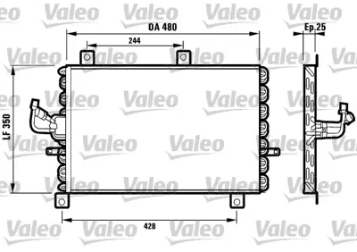 ORIS CFI873016 Klıma Radyatoru Doblo 1,4/1,6 16v 01-> (595x303x16) 51758873 51801843 46417426 DCN09042 8042067 8FC351343751 940061