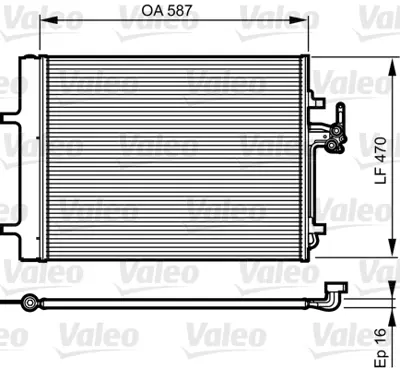 ORIS CFR901016 Klıma Radyatoru Mondeo Iv S Max 07 /> Galaxy 1.6 / 1.8 / 2.0 / 2.0tdcı 07 /> Landrover Freelander 2. 6G9119710DB 1405365 1437112 1710241 6G9119710CB 6G9119710DA 9G9119710BA 30680275 30794544 30794562