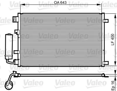 ORIS CNI000016 Klıma Radyatoru (Kondanser) Qashqaı (643x377x16) 92100JD000 92100JD00A 92100JD200 92100JD20A CA1516 92100JB191 92100JE30A 940038 8213034