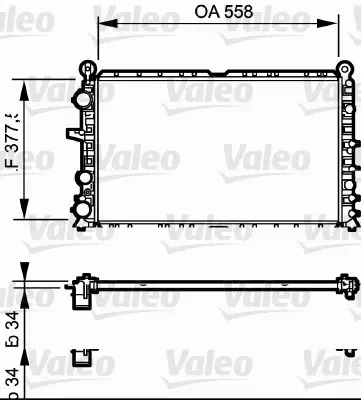 ORIS MFI042034 Motor Radyatoru (558x359x34) Tempra 2,0i Manuel 60603939 71736498 60610873 71735342 71735353 71735362 71736177 7610803 7655947 7664041