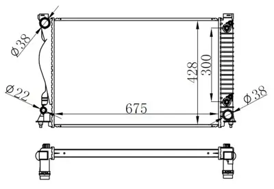 ORIS BAU056032 Motor Su Radyatoru Brazıng Audı A6 2,4ı 2,8 Fsı 3,0 Tfsı 04> Klımalı Otomatık Sanzıman 675x428x32 4F0121251AA 4F0121251AF 4F0121251M 4F0121251L 4F0121251T DRM02028 1103140 8MK376732501 60236 60236A