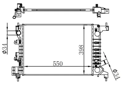 ORIS BCH223016 Motor Su Radyatoru Aveo 1.2/1.4 11 >  Manuel (550x398x16) 