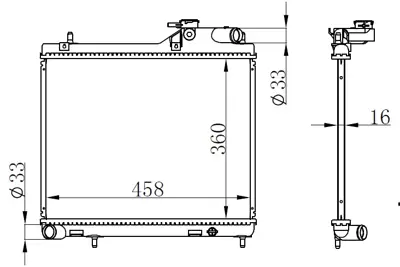 ORIS BHY046D16 Motor Radyatoru (360x458x16) Accent Admıre 1,5crdı 99-> Manuel 2531025810 6455Q7 E164163 96176820 9617682080 67049 54M21 8MK376762071 1283122