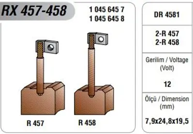 MEGA RX 457-458 Rx 457 / 458 Mars Komuru Delco Bmc Profesyonel RX 457-458