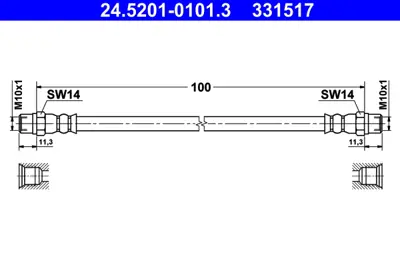 SVAC 40-0124 Fren Hortumu Arka Bmw E38 E39              34321162612 1162612 4D0611715B 34341163565 4280673 4814Z9 543140004R 8200646065 34321162616