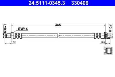 SVAC 60-0266 Fren Hortumu On R9-11 7701349304 7704001954 4D0611715B 34341163565 4280673 4814Z9 7701001954 543140004R 8200646065