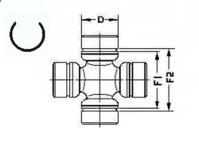 TIRSAN UJ 02653 01 02 Mafsal Istavrozu Toyota (Icten Segmanlı) 437160060 437160040 437136034 437136030 437136021 437136020 437135070 437135061 437135060 437135051