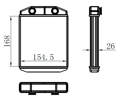 ORIS KRN944026 Kalorıfer Radyatoru Clıo Iv Symbol Joy Sandero Iı 170x163x27 