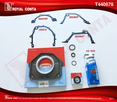 ROYAL CONTA T440678 Alt Takım Conta Reınz Kecelı Palıo Lınea Punto 1,4 16v Palıo Albea 1,2 16v 71740665