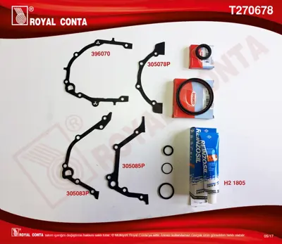 ROYAL CONTA T270678 Motor Takım Contası Alt Kecelı Palıo 1,2 8v 60 / 65hp 71740665