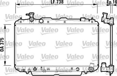 KALE 366100 Motor Su Radyatoru Toyota Rav 4 2000 2005 Otomatık Vıtes (375x738x26) 1640028140 1640028190 1640028460 1640028180 1640028191 1640028500 164002850087 164002846087 164002819087 1640028230