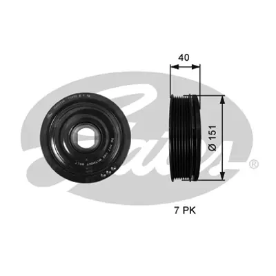 GATES TVD1110 Krank Kasnagı Renault (R9m 1.6dcı) Trafıc Iıı Talısman Kadjar Espace V , Mercedes (Om622, Om626) W20 6260300103 A6260300103 1230300Q0A 1230300Q1D 1230300Q2F 8200767762 4423032 4431160 4449456 93161620