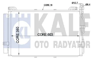 KALE 342995 Klımaradyatoru Komple Matrıx 1.5 Crdı Dızel 2006> 9760617800 9760617801 8283025 8FC351302271 94645