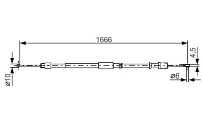 BOSCH 1987482032 El Fren Telı Arka A9064202085 A9064206885 9064202085 9064206885 2E0609701AQ 2E0609701J 2E0609701 A2E0609701J A9064202285