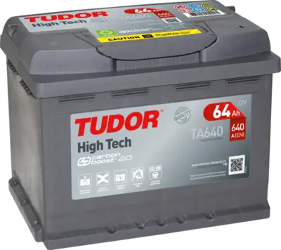 TUDOR TA640 Aku 12v 64 Ah 640a L02 (242×175×190) Hıgh Tech Carbon Boost 2.0 (Hızlı Şarj) 