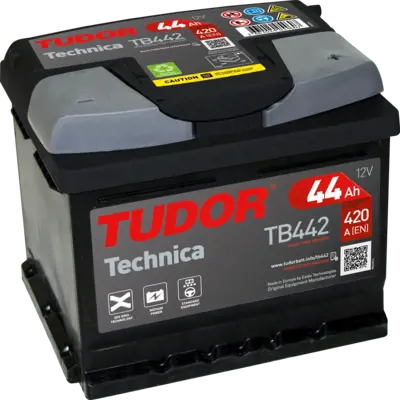 TUDOR TB442 Aku 12v 44 Ah 420a Lb1 (207×175×175) Alcak 