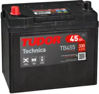 TUDOR TB455 Aku 12v 45 Ah 330a B24 (237×127×227) Dar Ters Japon 