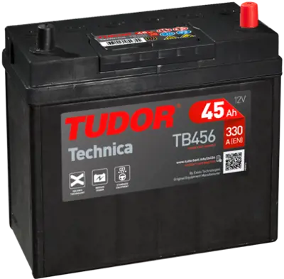 TUDOR TB456 Aku 12v 45 Ah 330a B24 (237×127×227) Dar Tırnaksız Ince 