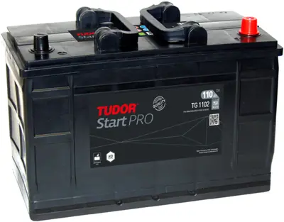 TUDOR TG1102 Aku 12v 110 Ah 750a D02 (349×175×235) Start Pro (105 Ah Muadılı) 