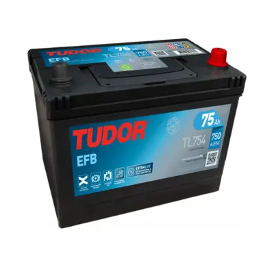 TUDOR TL754 Aku 12v 75 Ah 750a Start Stop Efb D26 (270 X 173 X 222 ) ( Sulu) 