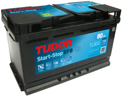 TUDOR TL800 Aku 12v 80 Ah 800a Start Stop Efb L04 (315×175×190) (Sulu) 