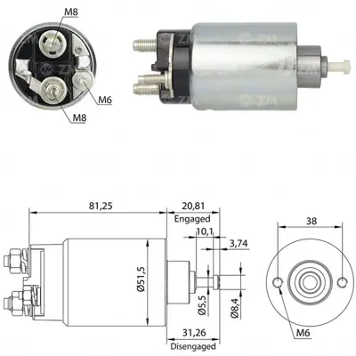 ZM 1761 Mars Otomatıgı 12v Ford Connect Transıt Dızel Cıvatalı (Cbsf203) Fıesta Ranger Escort Focus Mondeo 