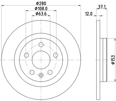 BOSCH 0986479F41 Fren Disk Volvo Xc40 Arka 31471476 31471476 32300124 31471476SK1 32300128