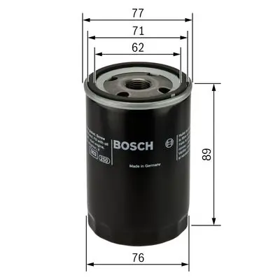 BOSCH 0451103079 Yag Fıltre Opel Astra 1.4,1.6,1.8,2.0 0986tf0050 Metal Demır Sac 