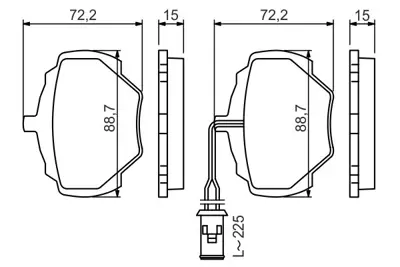 BOSCH 0986424267 Fren Balatasıarka Dıscovery 98> Range Rover 89>96 Gdb976 