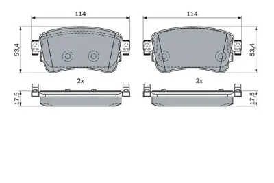 BOSCH 0986424437 Dısk Balata Peugeot Expert Cıtroen Jump 1617936880 GDB2166