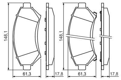 BOSCH 0986424466 Dısk Balata Chevrolet Transsport 3.4 (08/96-) Abs Gdb1308 