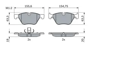 BOSCH 0986424620 Bmw Balata Bmw 5 F10 F18 F11 Ön  Gdb1882 GDB1882